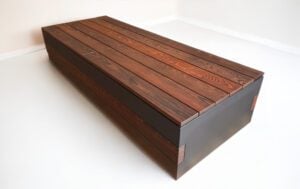 luxury fire table with hardwood cover