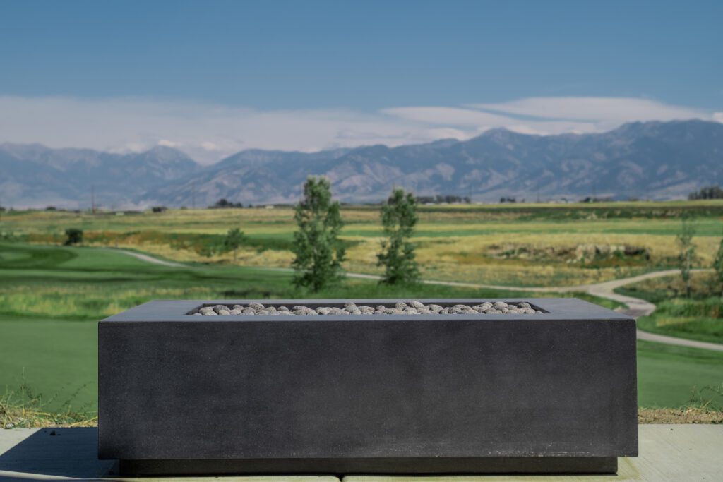 Large rectangular fire pit from Montana Fire Pits