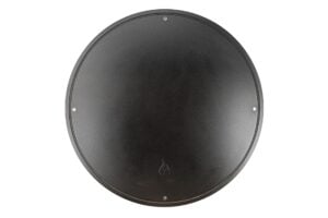 round aluminum fire pit cover in black diamond from Montana Fire Pits