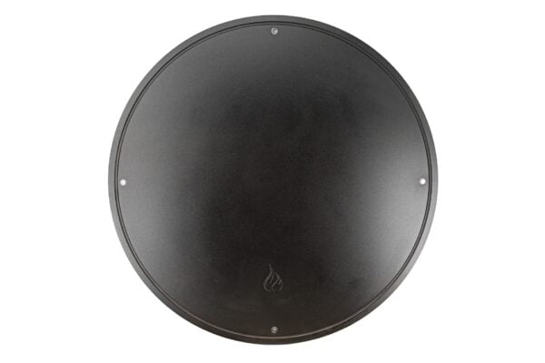 round aluminum fire pit cover in black diamond from Montana Fire Pits
