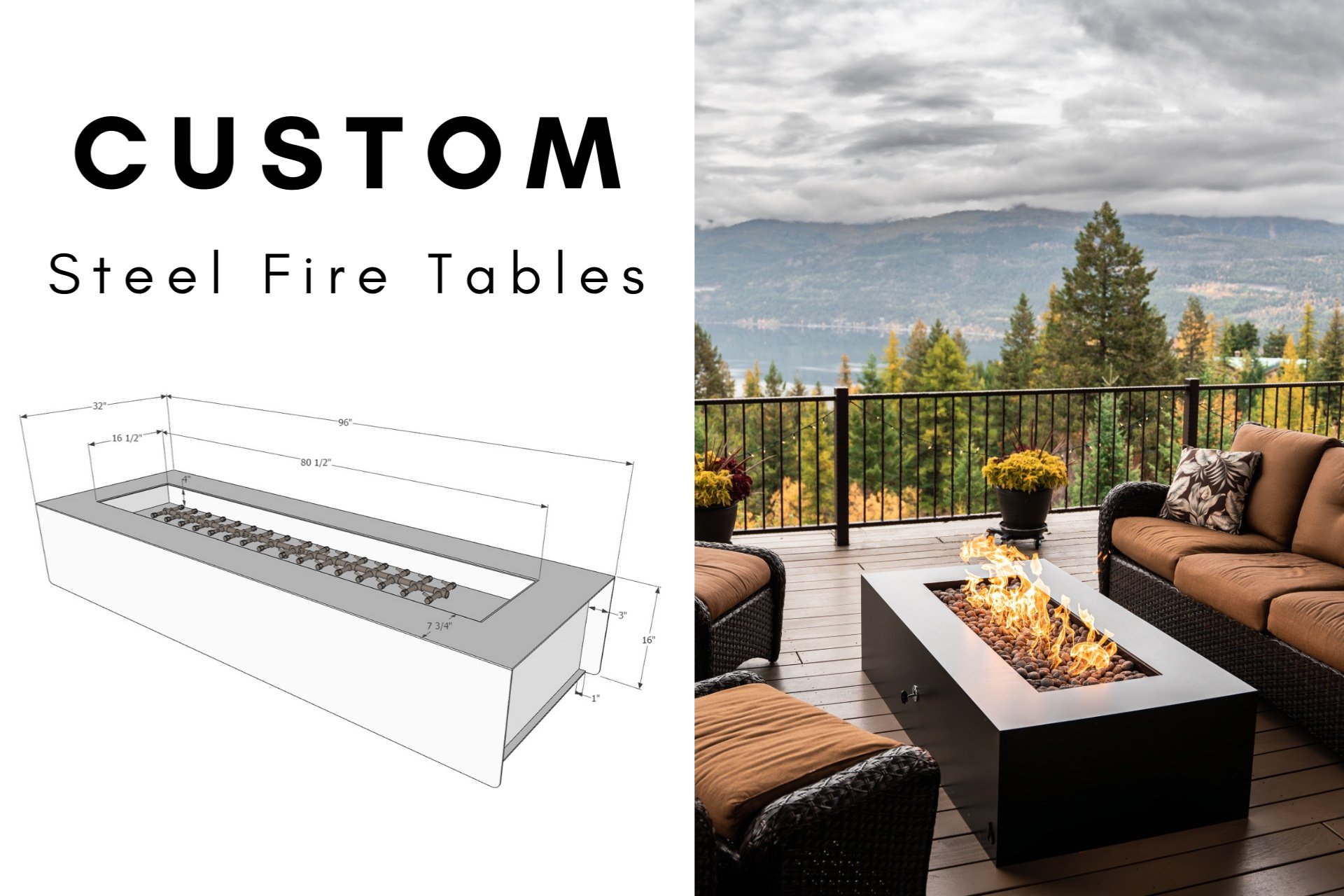 Custom Steel Fire Table Montana Fire Pits Custom Steel Fire Table Montana Fire Pits