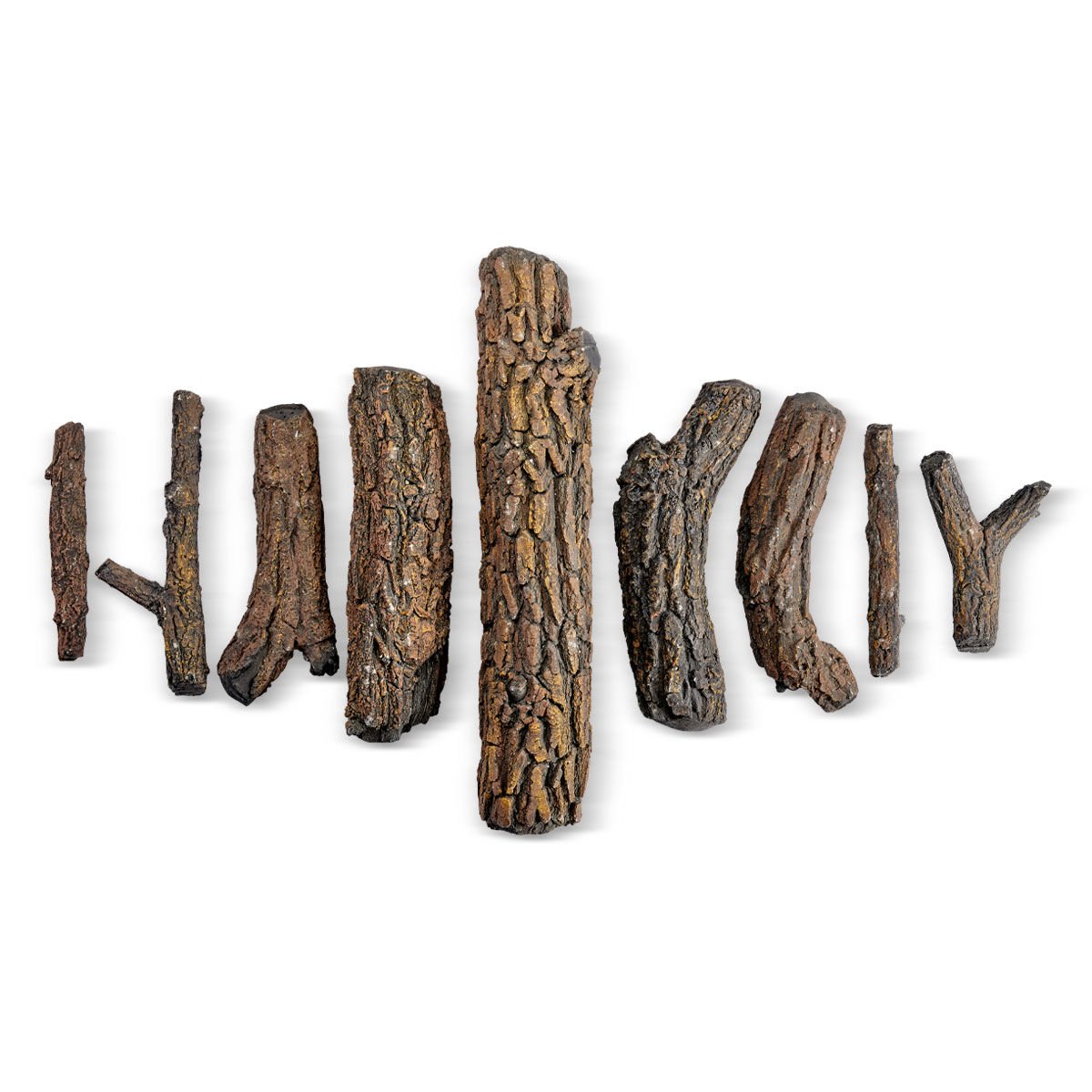 logset-oak-pieces American Fire Glass Country Oak Ceramic Logs