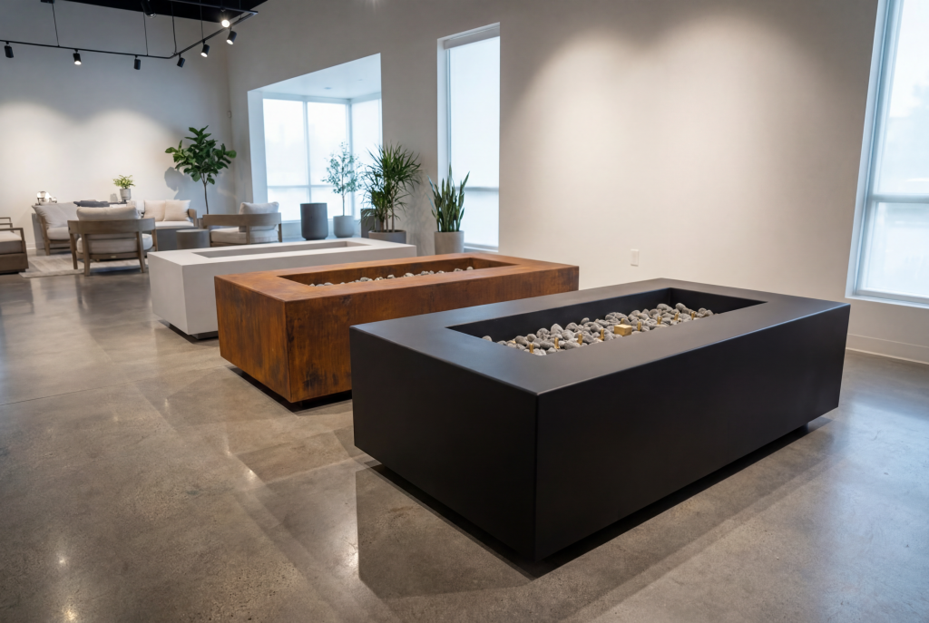 Mild steel, corten, or marine-grade aluminum: choosing the vessel for a fire table built to live outside