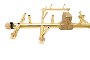180K BTU 17.75" X 15.5" Universal Crossfire Brass Burner – Openings 30" or larger (U180-WT)