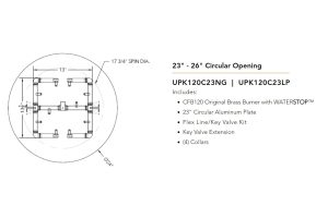 Universal Paver Fire Pit Kits for Circular Openings 23" - 42"