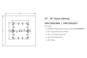 Universal Paver Fire Pit Kits for Square Openings 23" - 42"