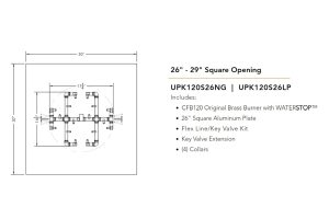 Universal Paver Fire Pit Kits for Square Openings 23" - 42"