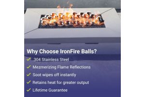4” Stainless Steel IronFire Balls - Set of 6 Cannonballs
