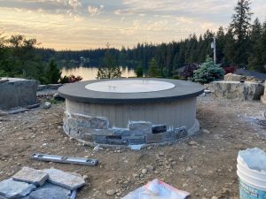 Round Ready to Finish Fire Table