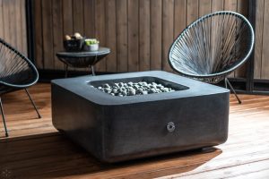 Cubo Rounded Concrete Fire Table