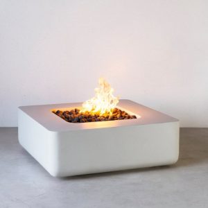 Cubo Rounded Concrete Fire Table