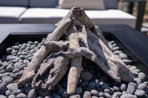 Driftwood Ceramic Gas Fire Pit Logs – 9 Piece Set