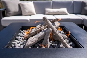 Driftwood Ceramic Gas Fire Pit Logs – 9 Piece Set
