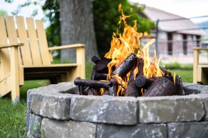 Steel Gas Fire Pit Log Sets - Welded Together