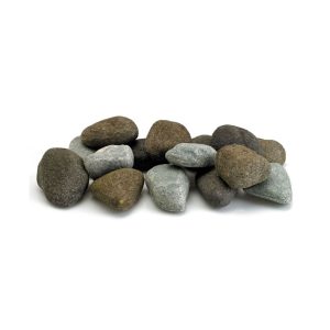 Natural Color Ceramic Fire River Stones - 15 Stone Set