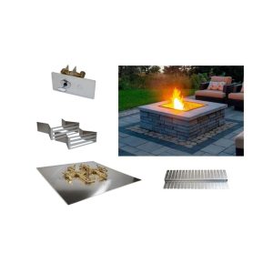 Universal Crossfire Burner Package For Techo-Bloc PRESCOTT Paver Fire Pit – 180,000 BTUs