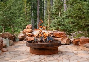 The Larch Corten Steel Premium Fire Pit - Wood Burning from Montana Fire Pits