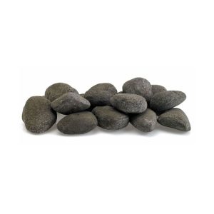 Thunder Gray Ceramic Fire River Stones - 15 Stone Set