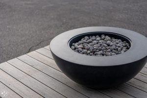 Toba Concrete Fire Table - 38 Inch Pacific Midnight - FAST SHIP