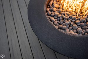 Toba Concrete Fire Table - 38 Inch Pacific Midnight - FAST SHIP