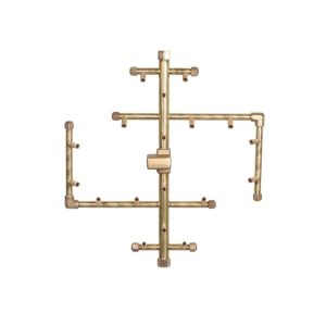 180K BTU 17.75" X 15.5" Universal Crossfire Brass Burner