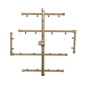 240K BTU 20.5" x 19.5" Universal Crossfire Brass Burner