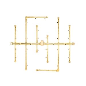 300K BTU 24.75" x 22" Universal Crossfire Brass Burner – Openings 36" or Larger (U300-WT)