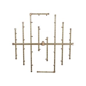360K BTU 29.5" x 28.5" Universal Crossfire Brass Burner – Openings 42" or Larger (U360-WT)