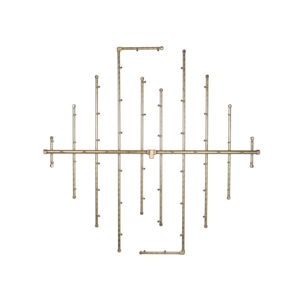 560K BTU 47.5" x 45.75" Universal Crossfire Brass Burner – Openings 60" or Larger (U560-WT)