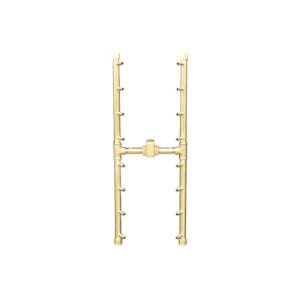 160K BTU 24" x 8.75" Universal Crossfire H-Style Brass Burner – Openings 34" x 17" or Larger (UH160-WT)