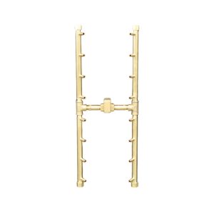160K BTU 24" x 8.75" Universal Crossfire H-Style Brass Burner