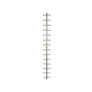 410K BTU 62.5" x 7" Universal Crossfire Tree-Style Brass Burner – Openings 66" x 14" or Larger (UT410-WT)