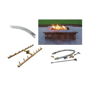Universal Paver Fire Pit Kit for RECTANGULAR Openings 32" x 17" to 35" x 20"
