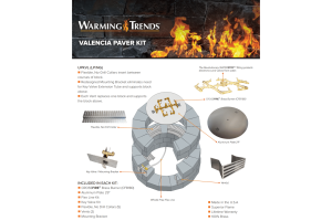 Universal Crossfire Burner Package for TECHO-BLOC VALENCIA Paver Fire Pit - 180,000 BTUs