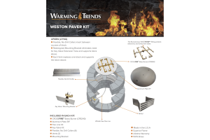 Universal Crossfire Burner Package for Belgard Weston Stone™ Paver Fire Pit - 240,000 BTUs
