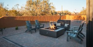 Glacier Steel Fire table in Arizona