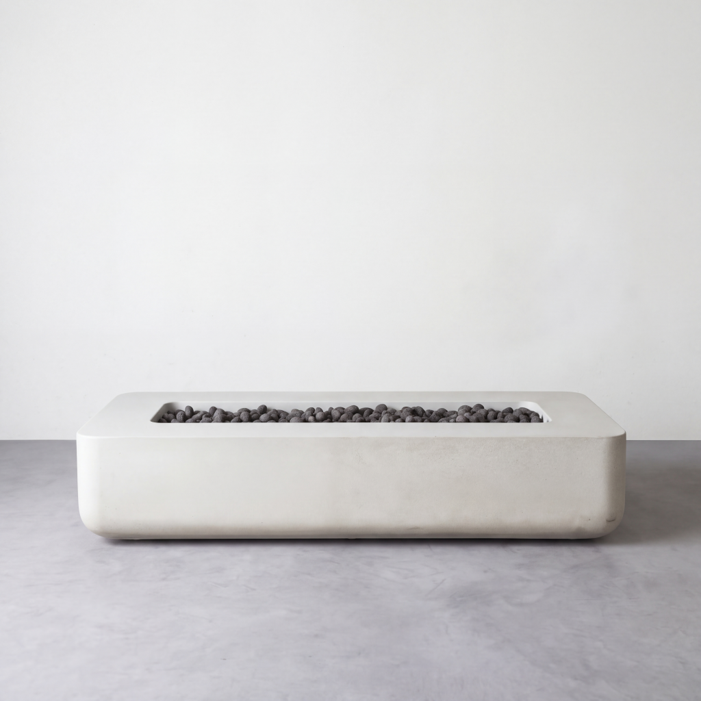 Lumera Rounded Concrete Fire Table