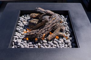 Country Oak Ceramic Gas Fire Pit Logs – 9 Piece Set