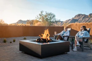 56 inch Glacier fire pit table in Charcoal