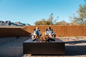 56 inch Glacier fire pit table in Charcoal