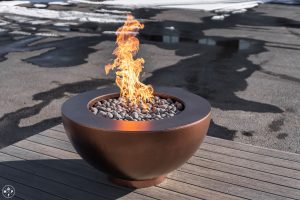 Penny Vein Cascade Fire Table from Montana Fire Pits