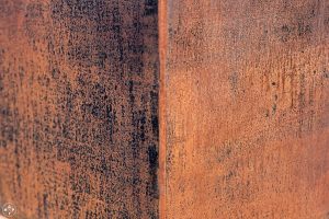 Custom Canyonlands fire pit table in Corten steel