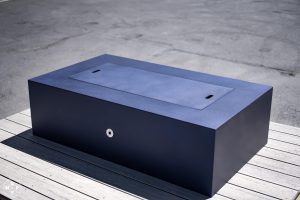 Olympic fire pit table in Midnight Blue