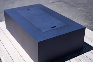 Olympic fire pit table in Midnight Blue