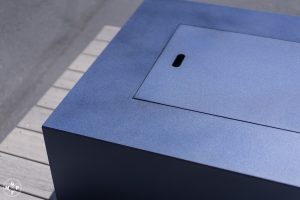 Olympic fire pit table in Midnight Blue