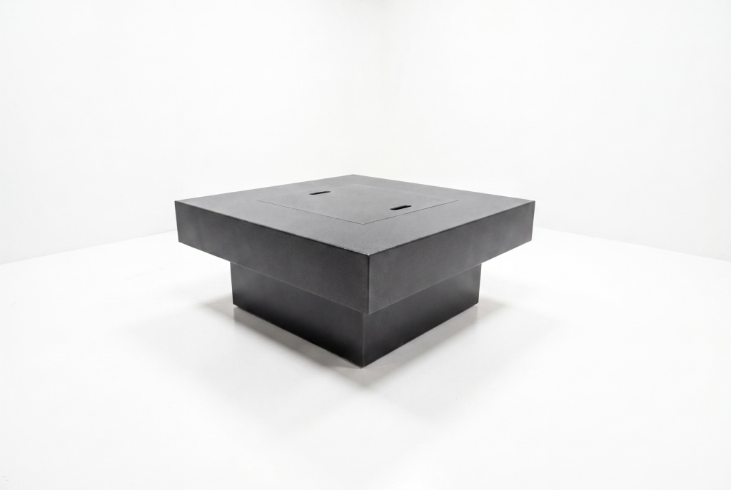 Redwood Fire Pit Table – Steel Charcoal 36″ x 36″ – Fast Ship